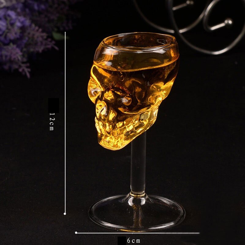 Bones Armor Warrior Skull High Wine Glass Goblet Cup Drinkware