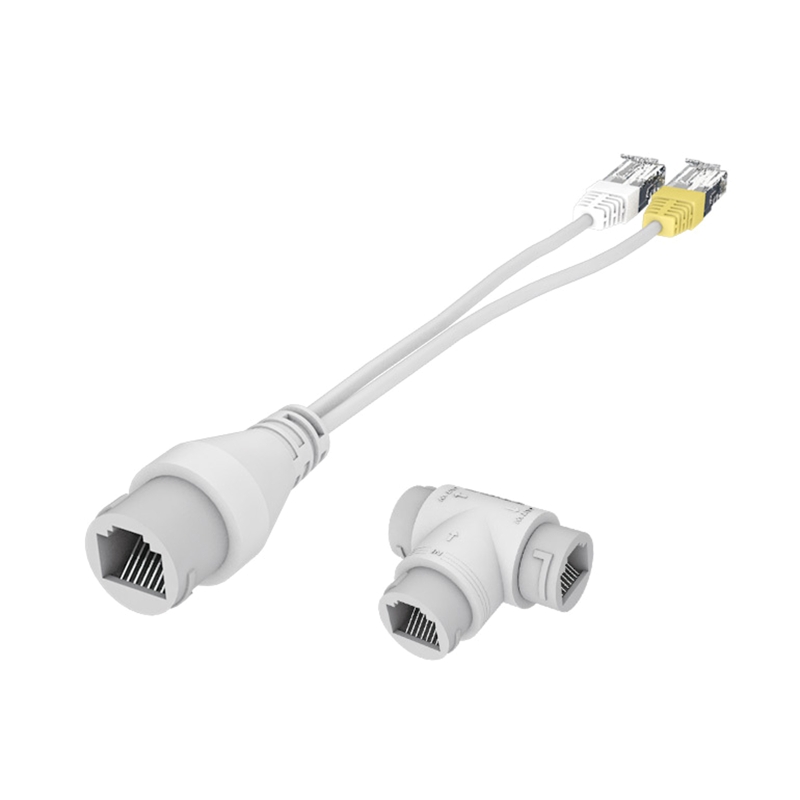 POE Splitter 1-tot-2 Besparing Netwerkkabel Drieweg RJ45 Connector Voor Beveiligingscamera Router Draadloze Beveiligingscamera