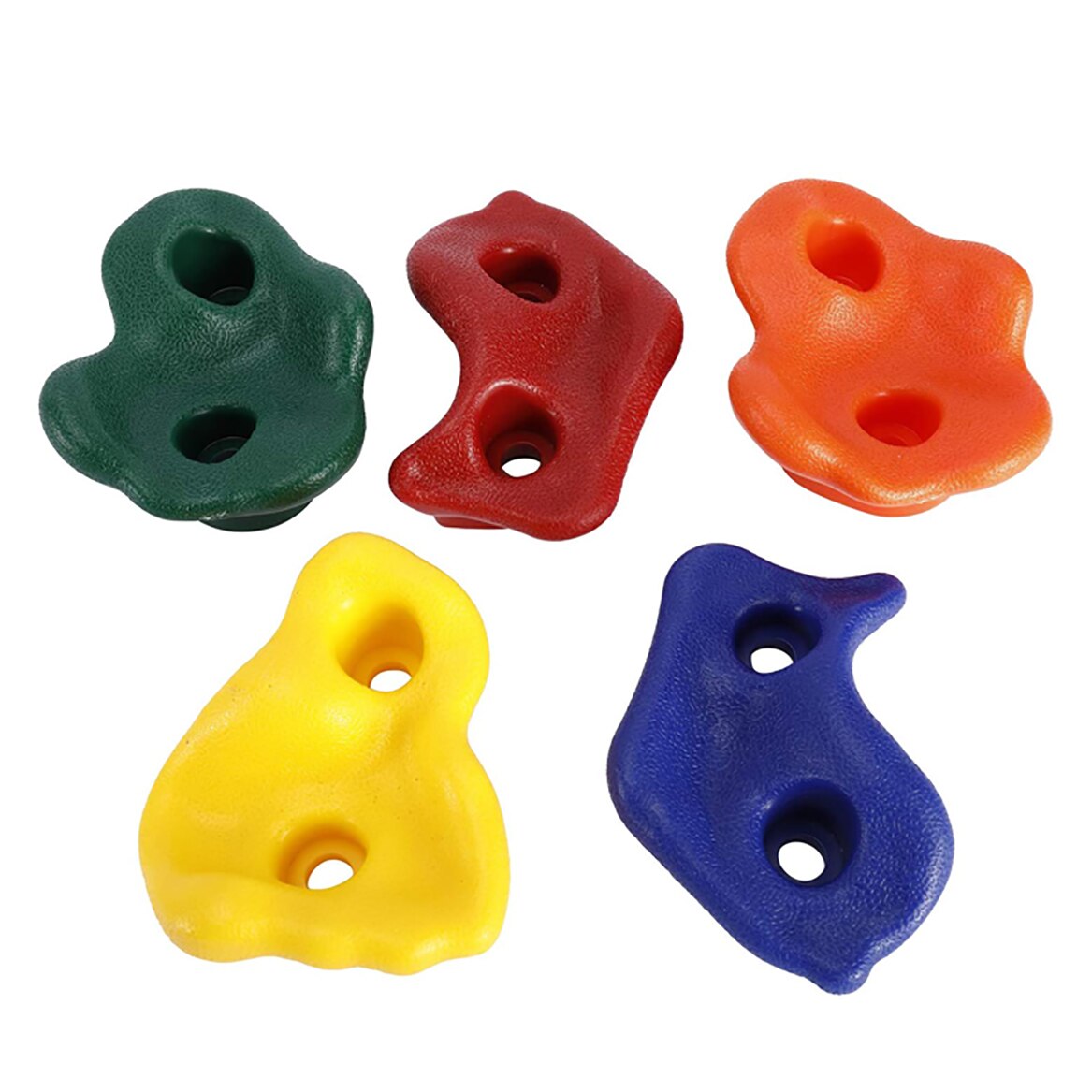 16 Rock Climbing Holds for Kids with Climbing Rope Ladder and 32 Mounting Bolts - Climbing Grips DIY Rock Stone Wall for Kids