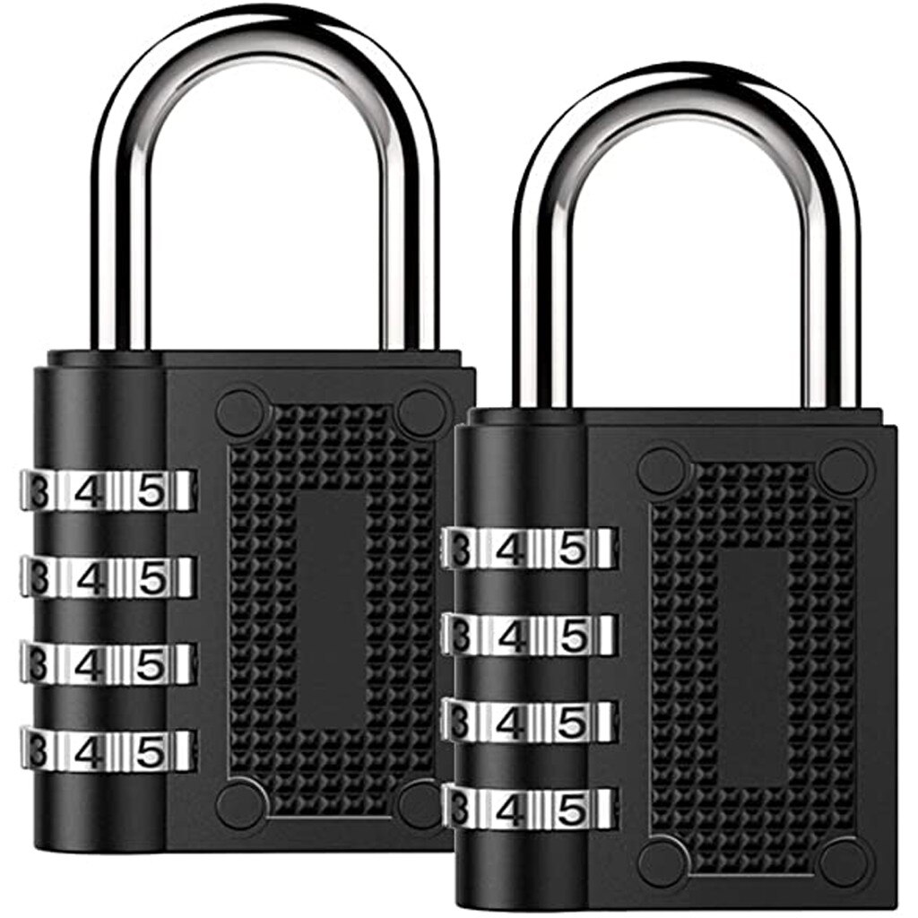 2Pcs Outdoor Combinatie Hangslot Lange Beugelslot Beugel Waterdichte 4 Digit Resettable Combinatie Lock #40: B