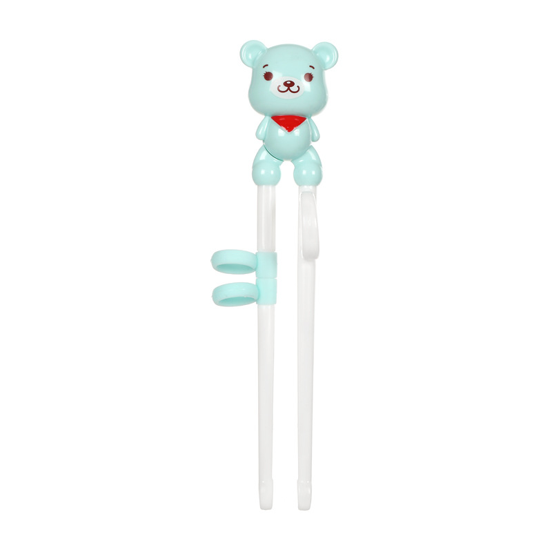 Leuke Baby Leren Eetstokjes Cartoon Dier Beginner Chopstick Servies Siliconen Abs Eetstokjes Kinderen Eten Training Helper: A