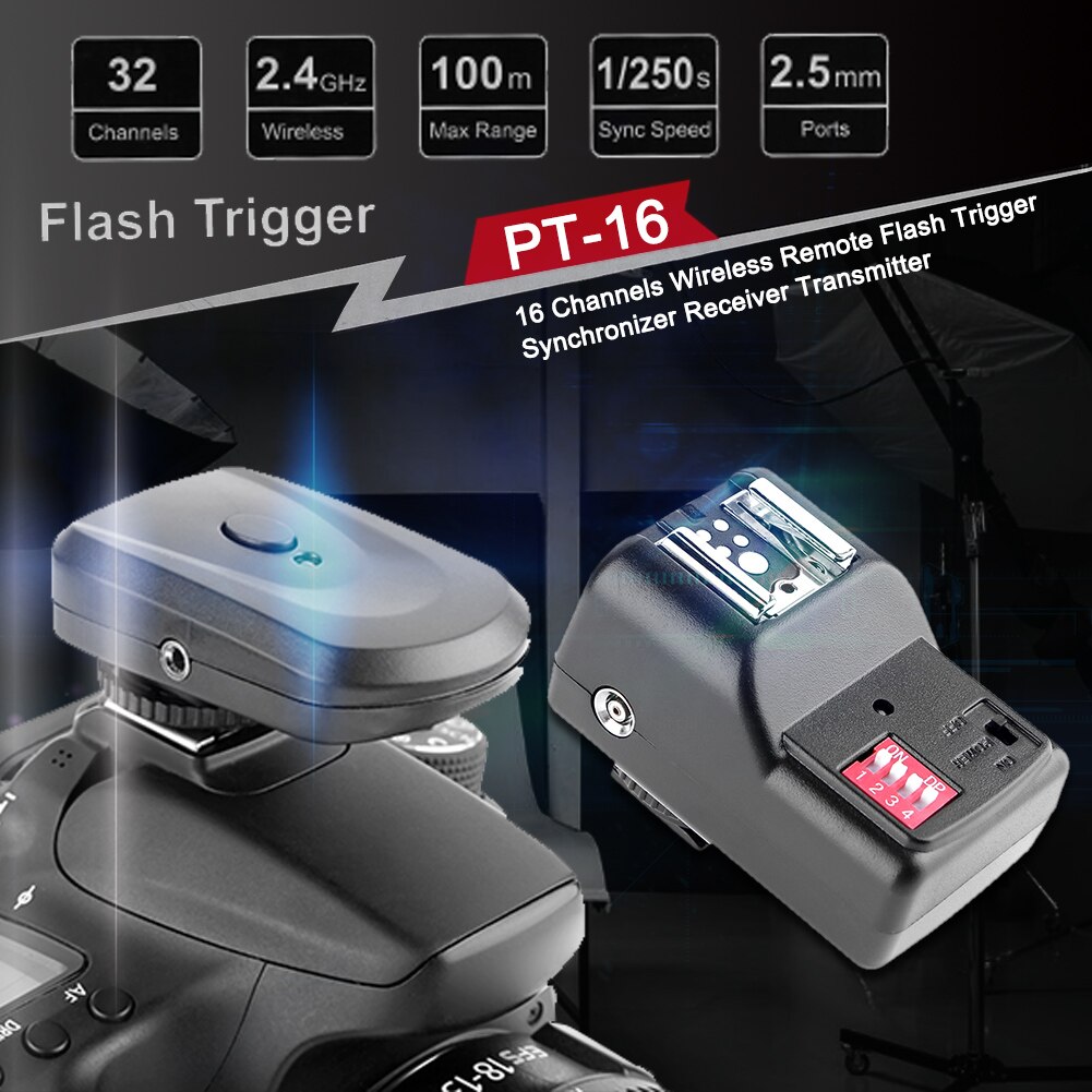 Wireless Remote Control Off-camera Fash On-board Flash Trigger Shutter Synchronizer Receiver Transmitter