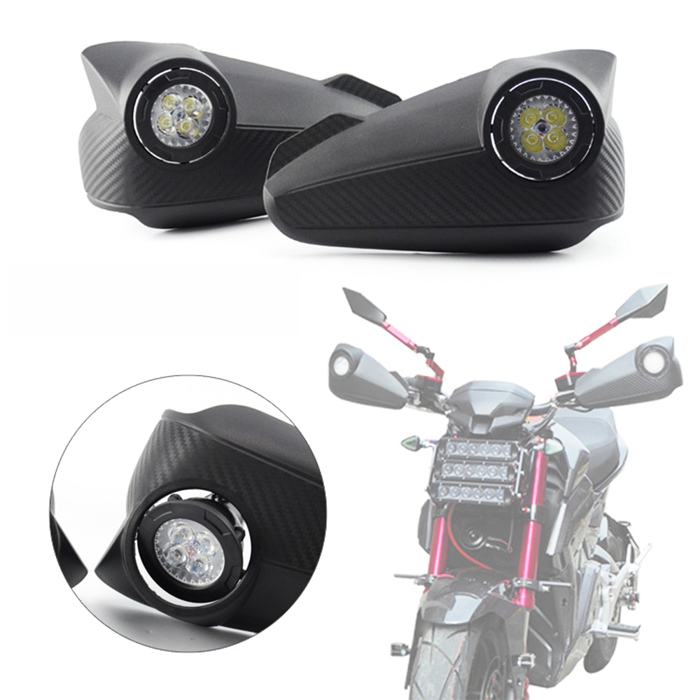 EEN Paar Motorfiets Anti Vallen Hand Guard Voorruit Met LED Licht Anti Vallen Beschermende