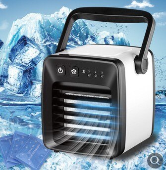 Auto Klimaanlage Fan Kleine Klimaanlage Ventilator Tragbare Klimaanlage Ventilator Integrierte Elektrische USB Auto Klimaanlage: Schwarz / uns