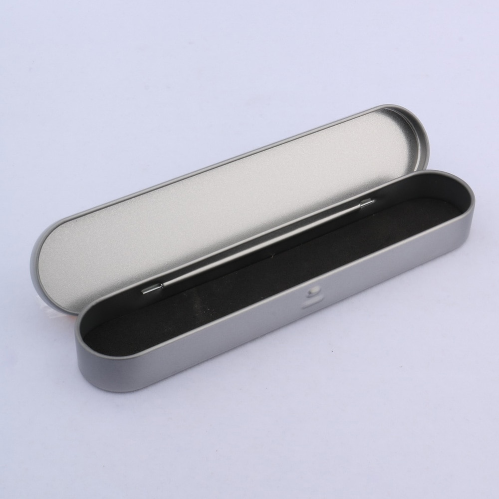 luxury stainless steel Tinplate pencil case ink pen Pencil Pens storage box Stationery Office Supplies