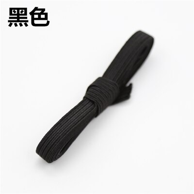6mm couleur haute élastique rond élastique/rond élastique corde/élastique ligne élastique/accessoires de couture: black