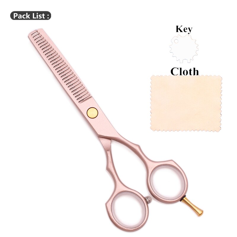 Frisør saks sæt 5.5 " rustfri gravering logo barber klippe saks tyndere saks hår saks lilla farve  c1104: C1104 jin  t 5.5n