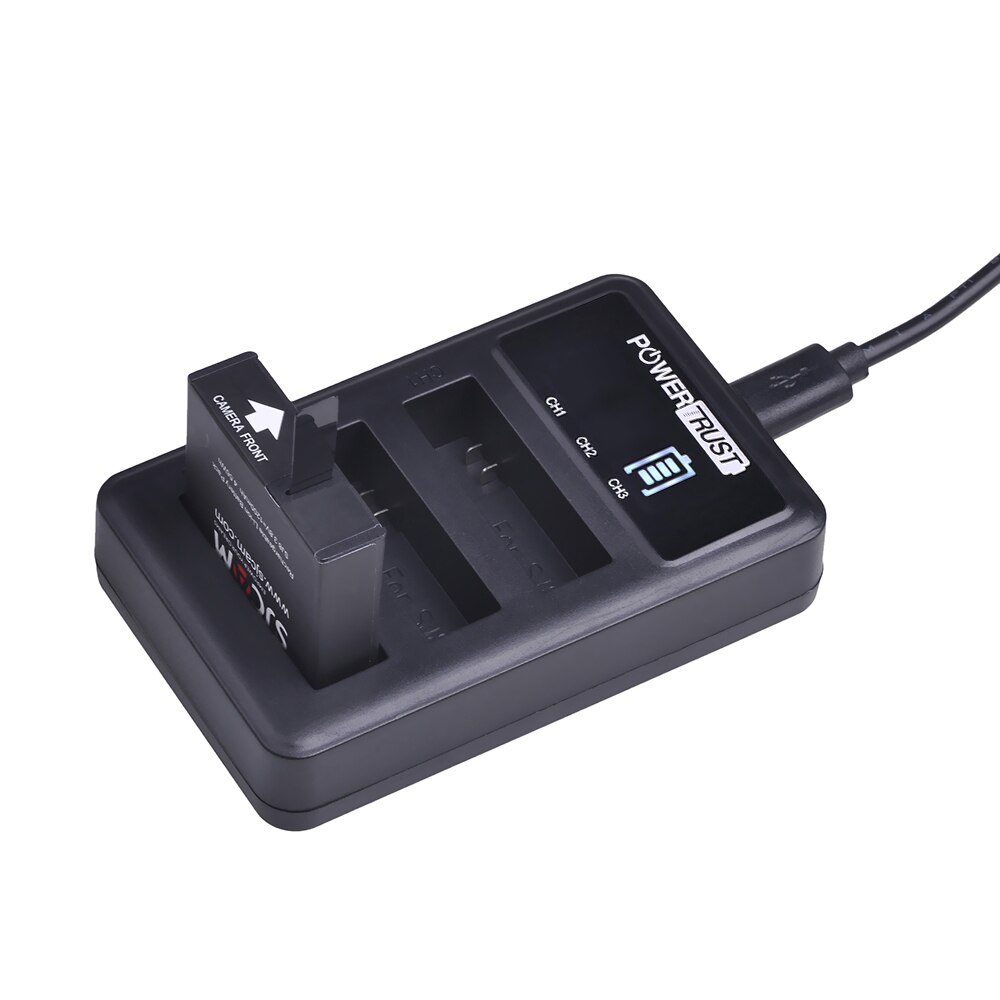 2x1200 mAh Original SJ8 Rechargeable Li-ion batterie + LED 3 canaux USB chargeur pour SJCAM SJ8 série sport Action caméra