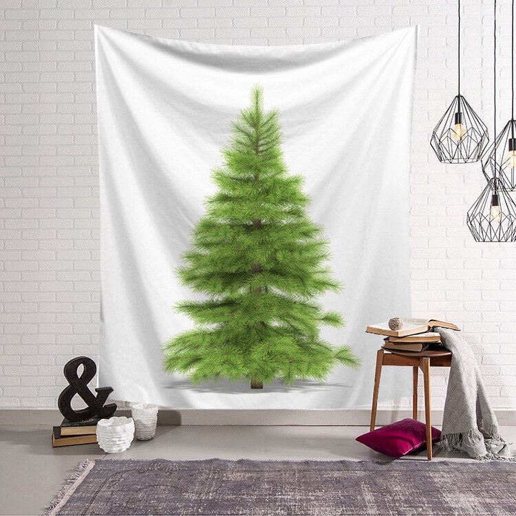 Tapisserie de noël maison tenture murale Polyester arbre de noël motif couverture salon accessoires décoratifs: 2