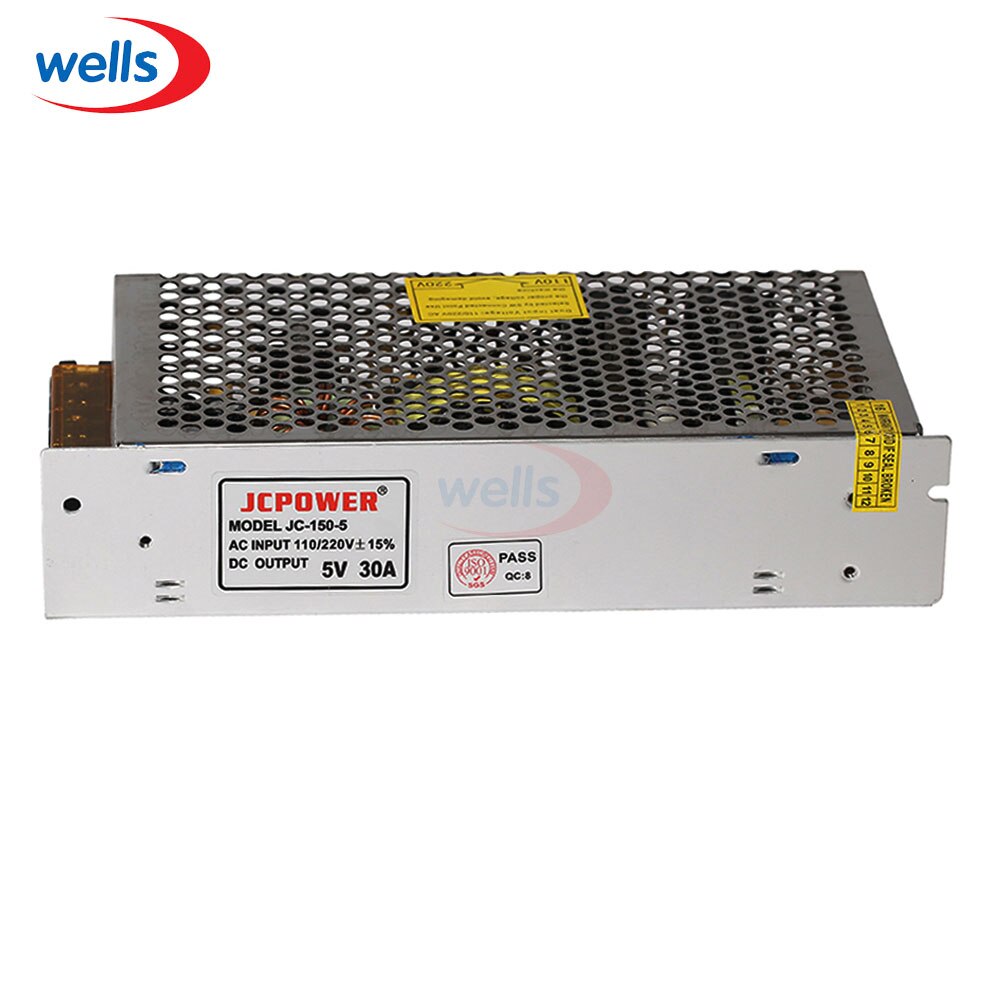 For WS2812B WS2811 WS2801 LED Strip Light Adapter AC DC 5V 30A 150W Power Supply Led Driver Charger Switching Transformer