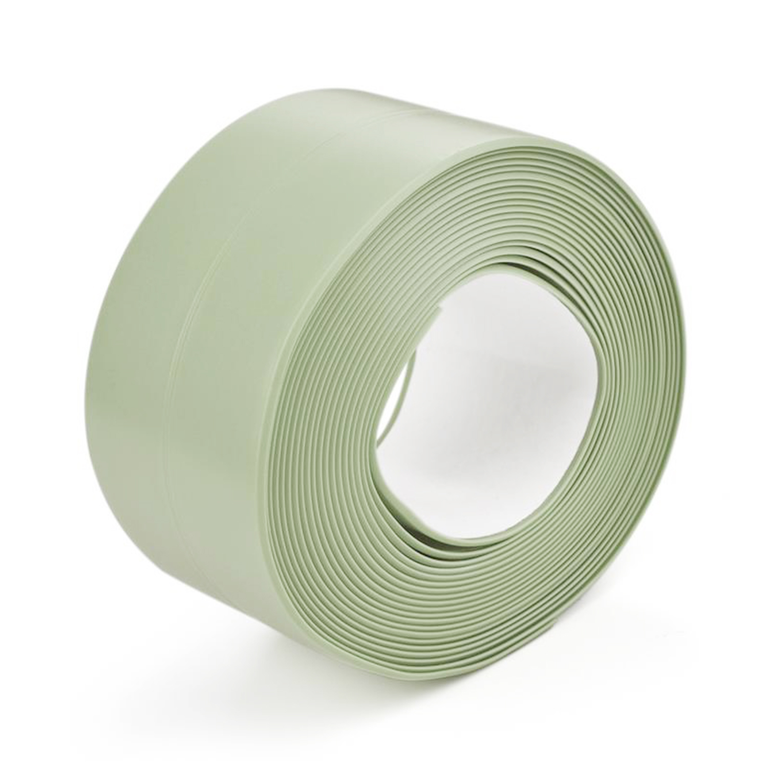 Cinta de sellado para baño y cocina, cinta de calafateo autoadhesiva de PVC, tira selladora impermeable para fregadero, bañera, suelo, pared, Protector de bordes: Plata / 1 mm