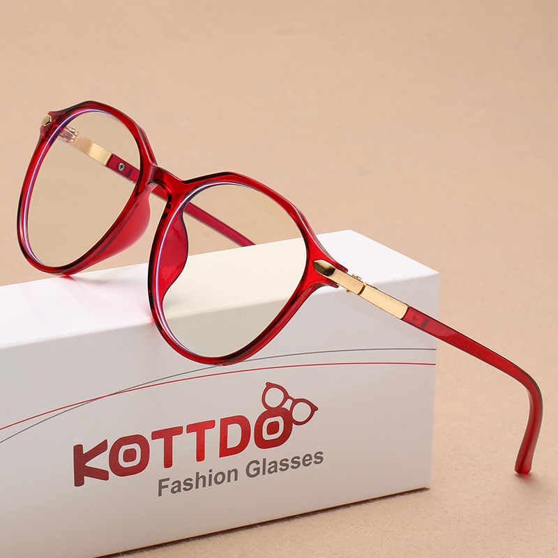 KOTTDO-gafas transparentes para hombre y mujer, lentes de ordenador con montura Anti azul, óptica, Mtopia