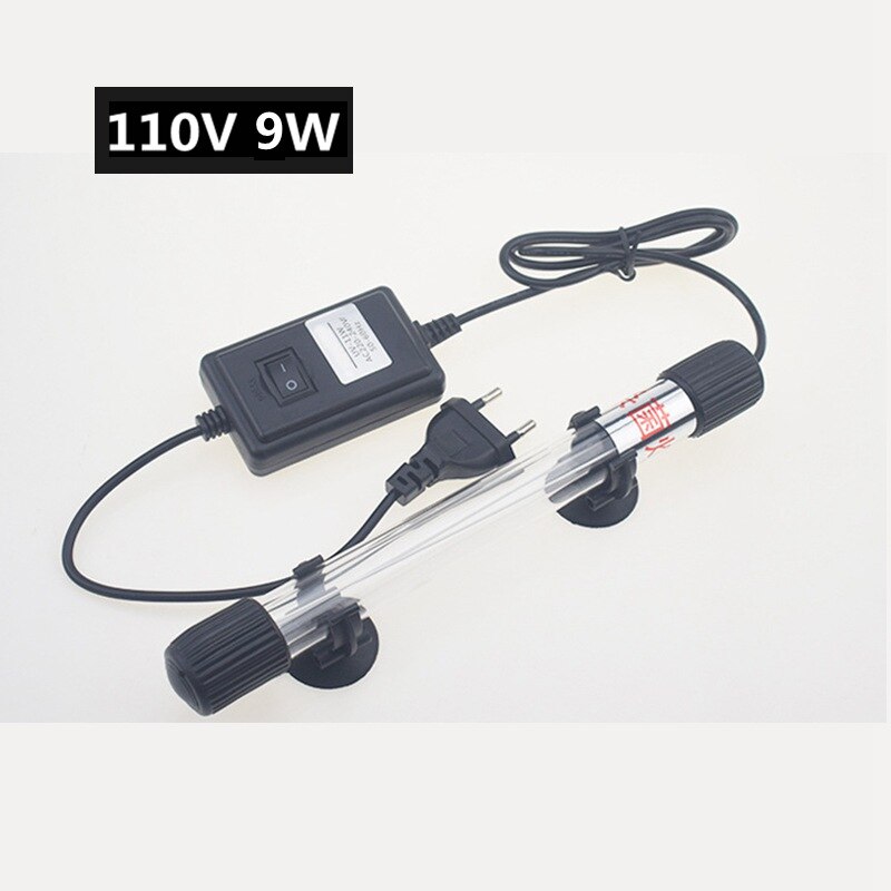 13W Aquarium Uvc Lamp Lichten Sterilisator Uv Lamp Verlichting Aquarium Bactericide Desinfectie Waterbehandeling Purifier 110V/220V: 9W 110V US