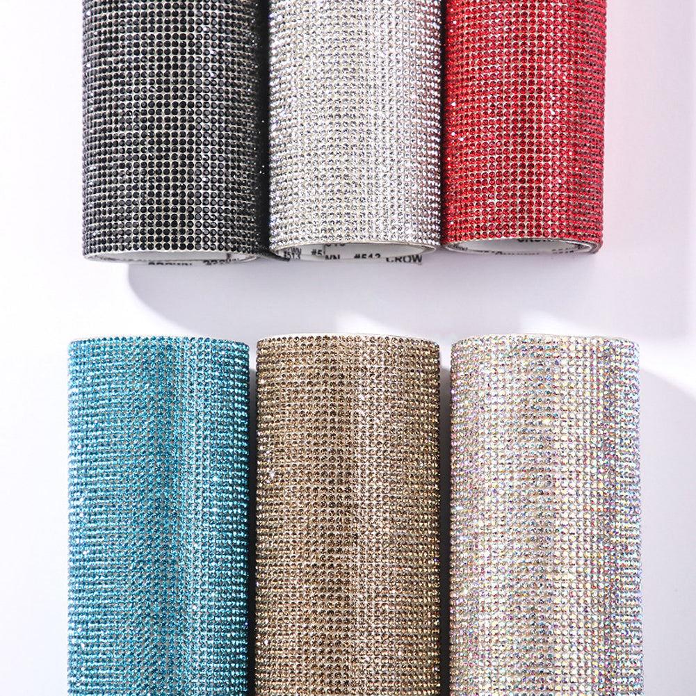 Zelfklevende Strass Sticker Tape Vel Trim Glitter Crystal Ribbon Gem Stickers voor DIY Auto Telefoon Schoenen Kleding Decor