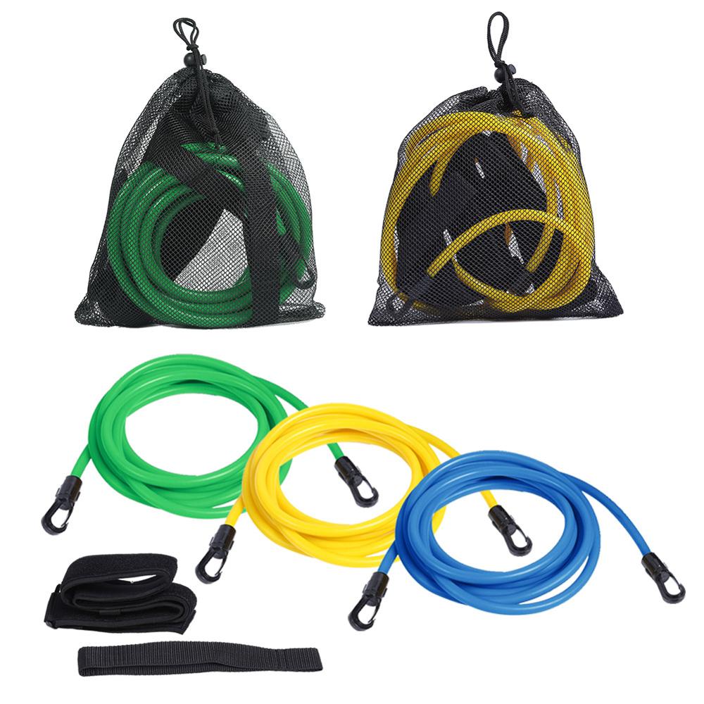 Cinturón de resistencia ajustable para Entrenamiento de natación, Bungee de natación para niños y adultos, ejercitador de fuerza de seguridad, cuerda elástica, ejercitador de natación