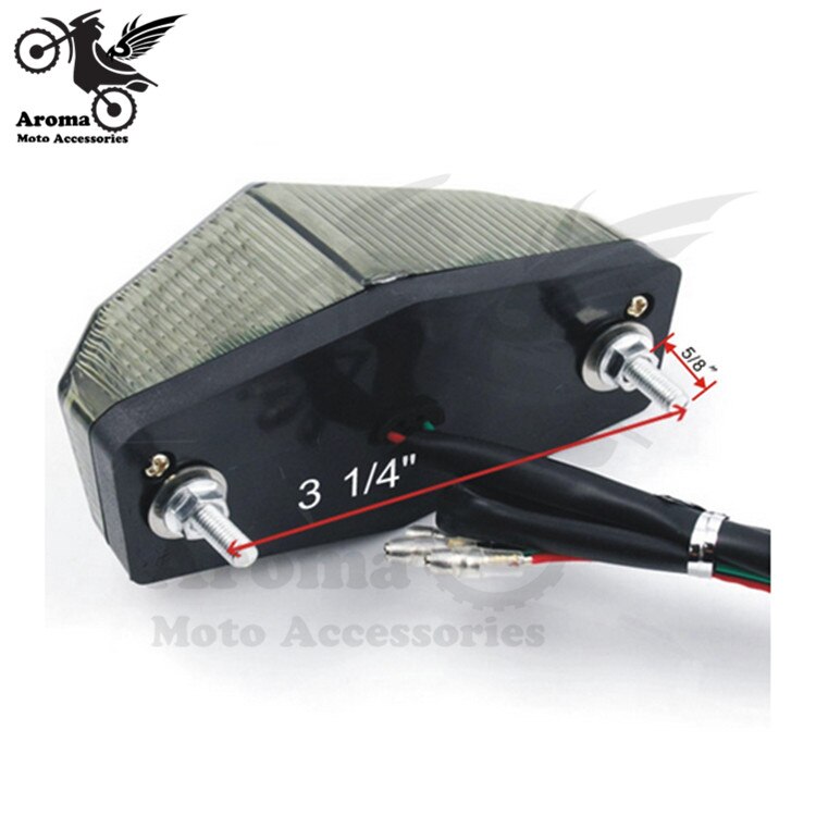 Luz LED de freno para motocicleta, luz trasera universal para motocross, ATV, todoterreno, iluminación roja, piezas para moto dirt pit bike