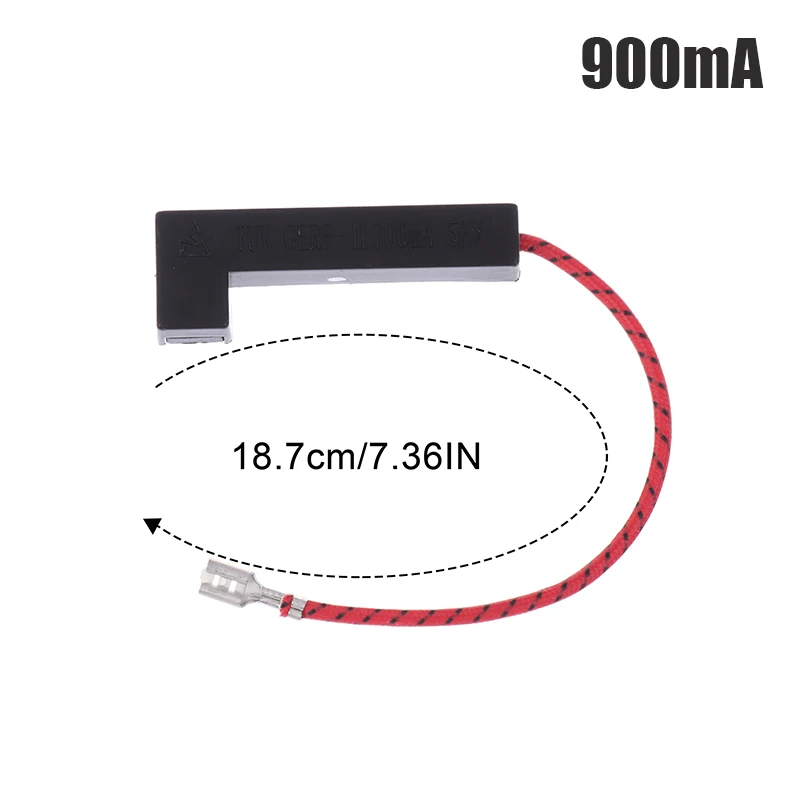 Fusible de alta presión para horno microondas, repuesto integrado de alto voltaje, accesorios para microondas, 5KV, 0,8a, 700mA, 800mA, 900mA: Plata