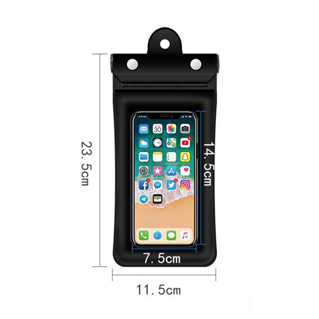 Waterdichte Tas Touchscreen Mobiele Telefoon Opbergtas Drie-Layer Verzegelde Opblaasbare Mobiele Telefoon Waterdichte Tas # YL5