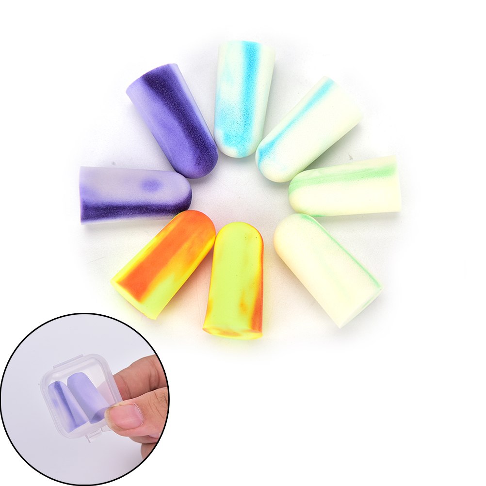 4 pares de tapones de espuma suave coloridos para evitar ruido durante los viajes para dormir