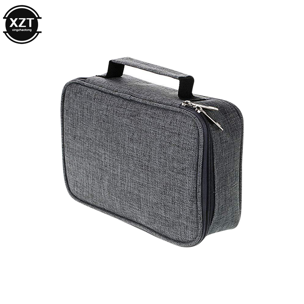 Estuches escolares universales con 72 agujeros, estuche escolar de lona con 3 compartimentos, estuche para bolígrafos de tela, bolsa para suministros de papelería para artistas