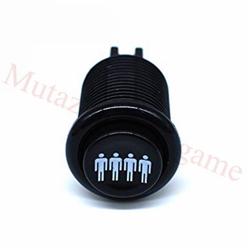 Happ style 1p/2p/3p/4p playe wit/zwarte start amerikaanse drukknoppen met microschakelaar voor arcade machine games mame jamma onderdelen: Zwart 3p