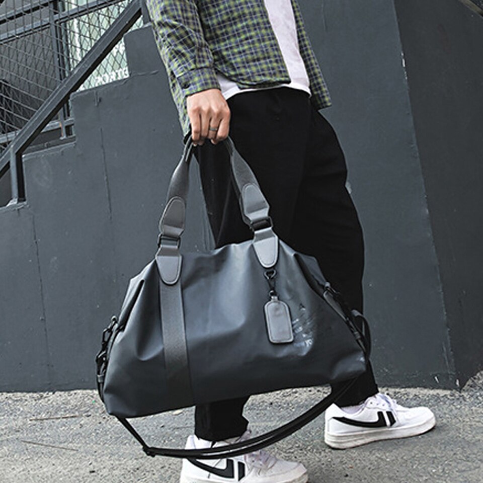 Bolso de viaje largo y corto para hombre y mujer, bolsa de mano, bolsos de hombro mensajero a la , bandolera