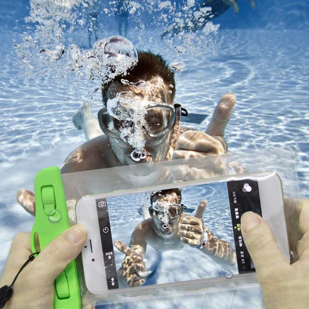 Mobiltelefon universell vanntett veske svømmeveske deksel bag undervannskoffert vanntørt basseng strandski til telefon sport  o7 y 7