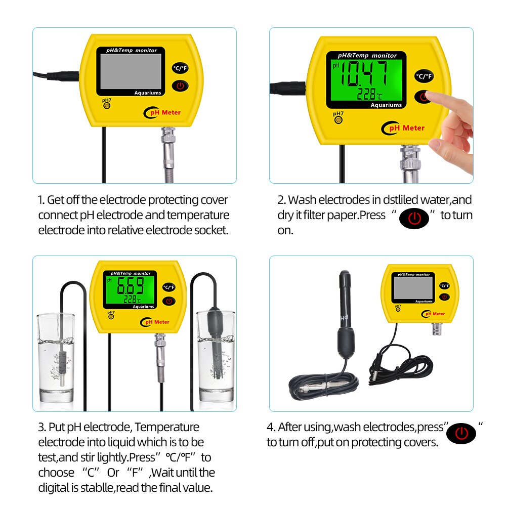 Mini Portable pH Meter pH-991 High Precision 0.01 Durable Aquarium Acidimeter tester Portable Acidity Pocket with backlight 40%