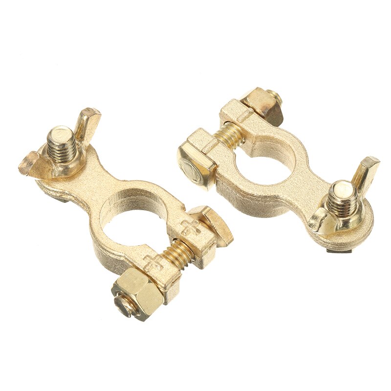 2Pcs Battery Connectors Heavy Duty Battery Terminals Clamp Dual Connector Positive Negative Terminals Clamps for Car Battery