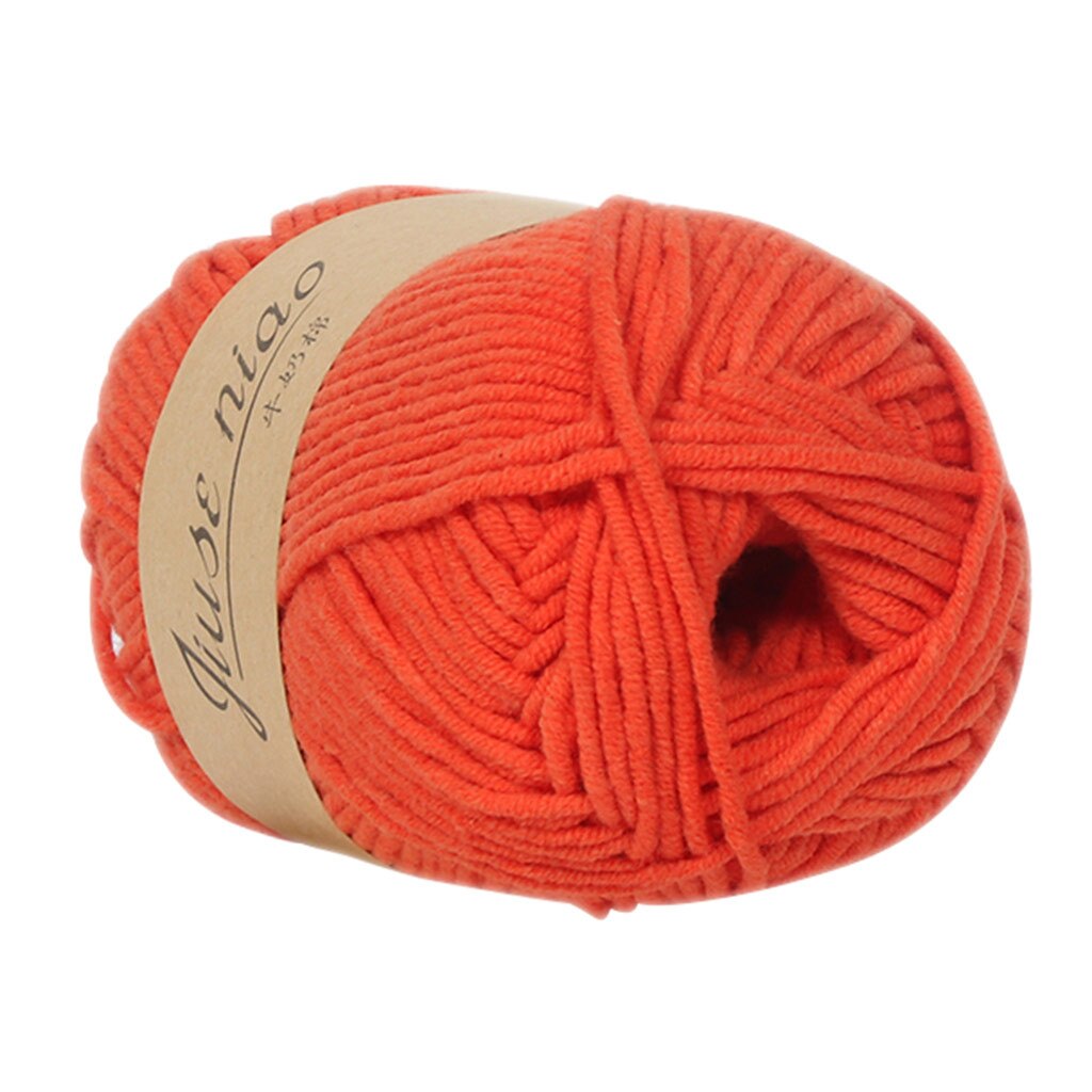 Fil de laine 5 brins de lait et de coton colorés | Bricolage, laine, coton doux, doux, écharpe Crochet épaisse poupée bébé: H