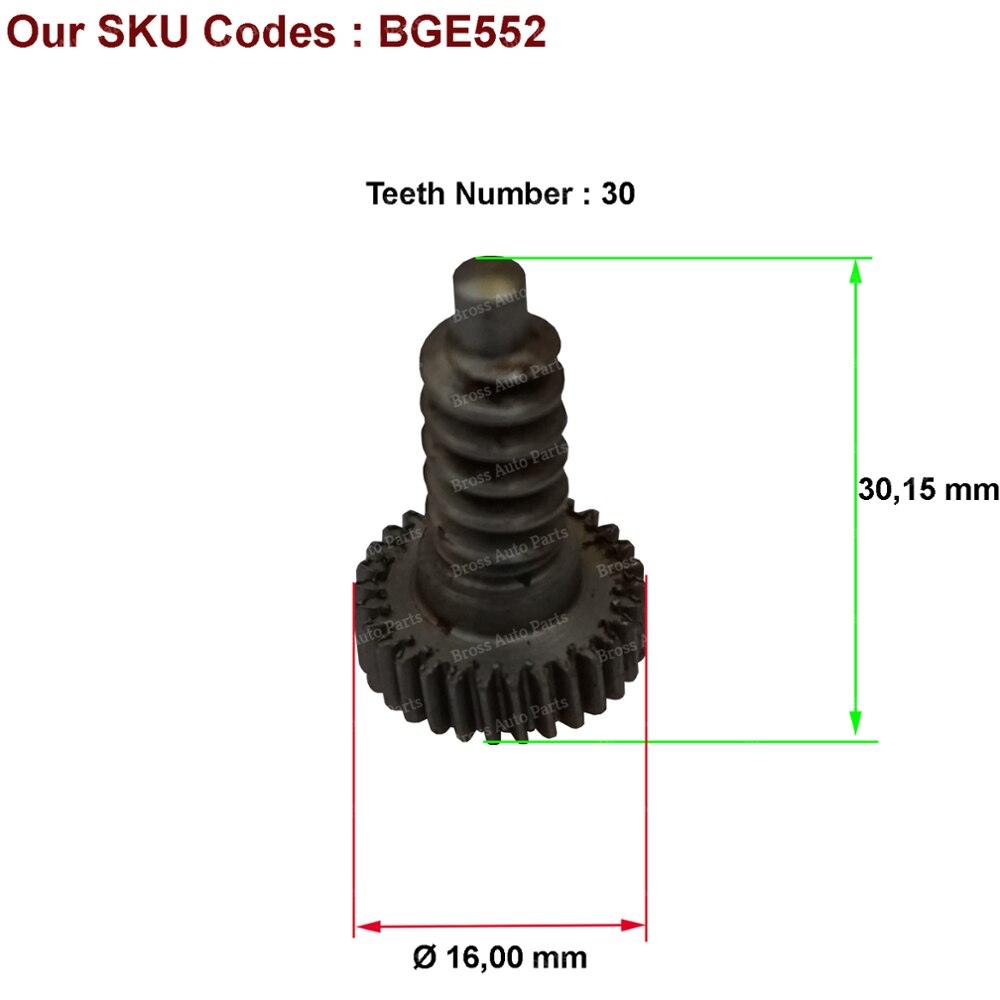 Bross Auto Parts BGE552 Lado Esquerdo ou Direito Elétrica Asa Espelho Reparação engrenagem Do metal Do Motor para Hyundai I30 Chevrolet Captiva Loja de Peru