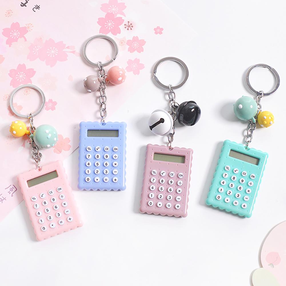 Portable Mini Calculators Keychain Electronic Calculator Battery Power Economical Calculator School Student Calculating Tools
