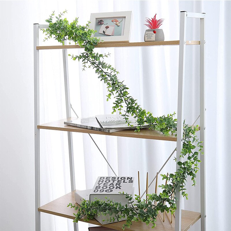 3PC Artificial Eucalyptus Garland, Faux Vines Greenery Garland Wedding Backdrop Arch Hanging Plant