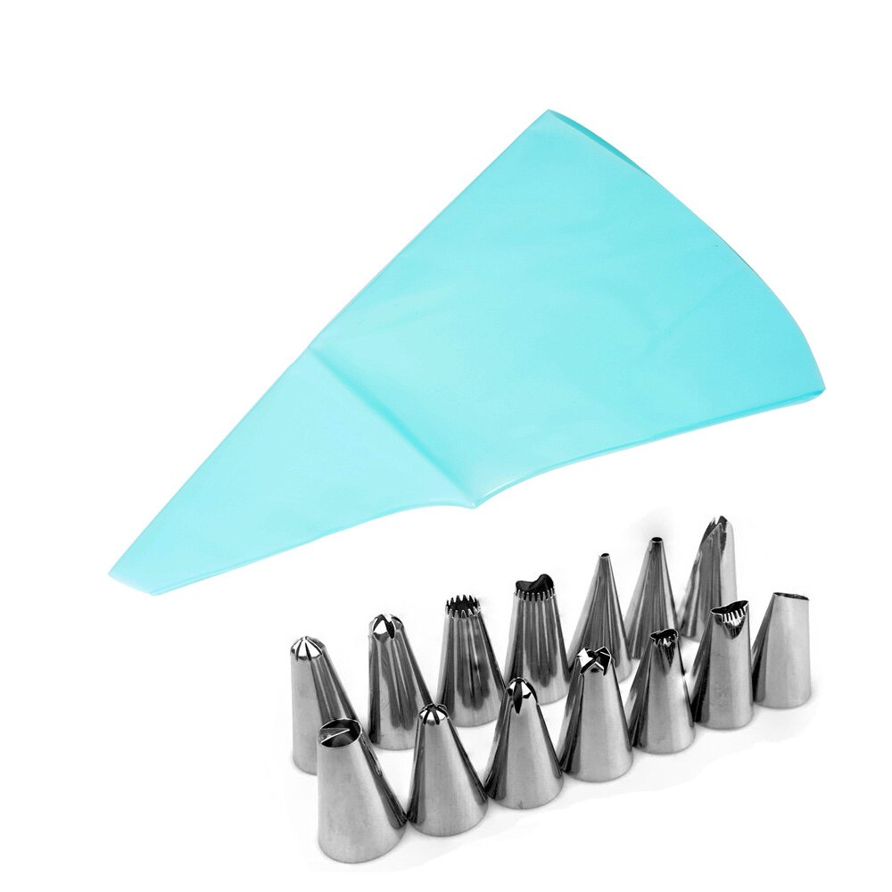 Baking Set Tips Stainless Steel 14 Nozzle Converter Coupler Pastry Bag Cake Decoration Tools Silicone Icing Piping DIY organizer: 2