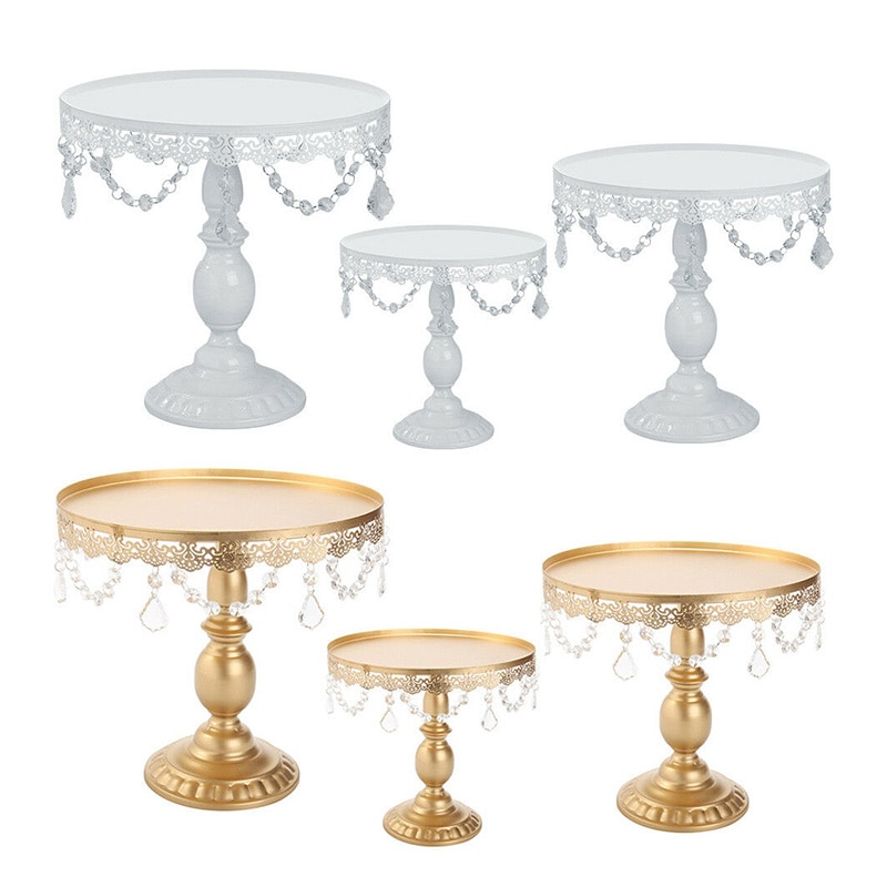 Round Metal Cake Holder Cake Stand Cupcake Dessert Display for Tea Party Wedding Kitchen,Dining & Bar TB