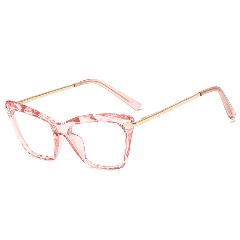 Mode Vierkante Brilmontuur Vrouwen Trending Stijlen Brand Optische Computer Bril Eyewear: Pink
