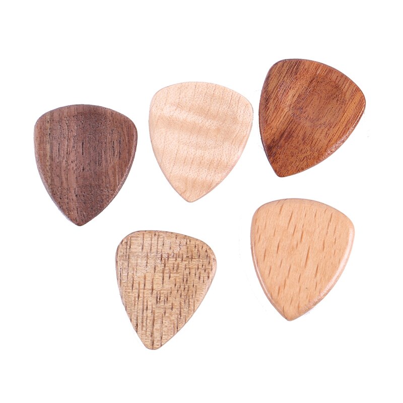 6Pcs Solid Wood Guitars Picks Plectrums Picks Finger Guitarra Picks for Musical Instrument Guitar Accessories