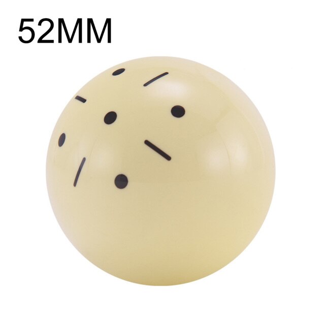 Cue Ball Black Dot Practice Training Billiard Pool Cue Ball Resin For American Standard 2-1/4" British Snooker: 52MM