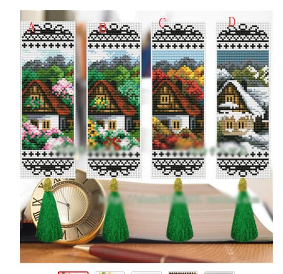 BB Craft Stich Cross Stitch Bookmark Christmas Plastic Fabric Needlework Embroidery Crafts Counted Cross-Stitching