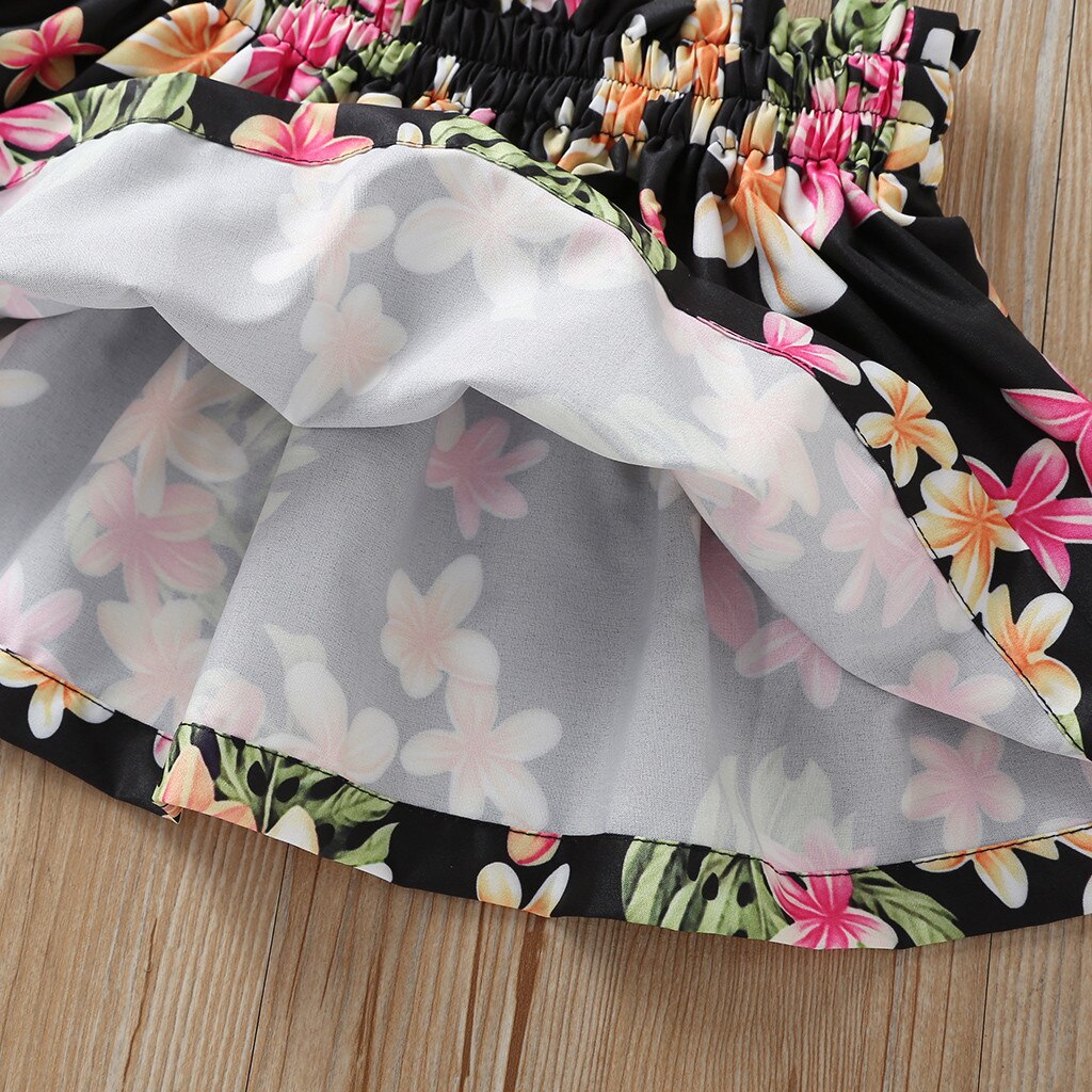 Summer Girls Skirt Toddler Baby Kids Girls Elastic Floral Tutu Skirt Clothes Kids Pettiskirt Princess Skirt Vestido