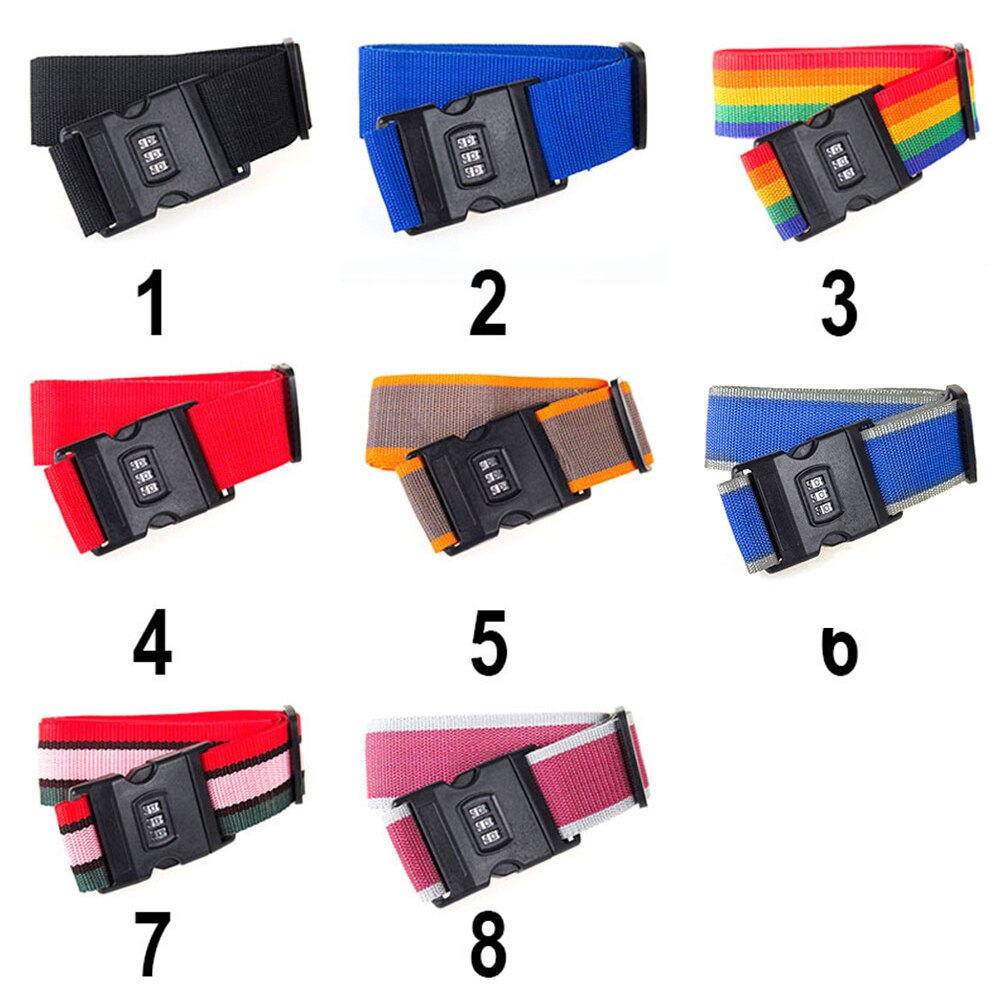 Einstellbare Sicherheits Gürtel mit Drei Digit Kombination schloss für Reise Gepäck Koffer Band Verpackung Blet Strap Reise Zubehör