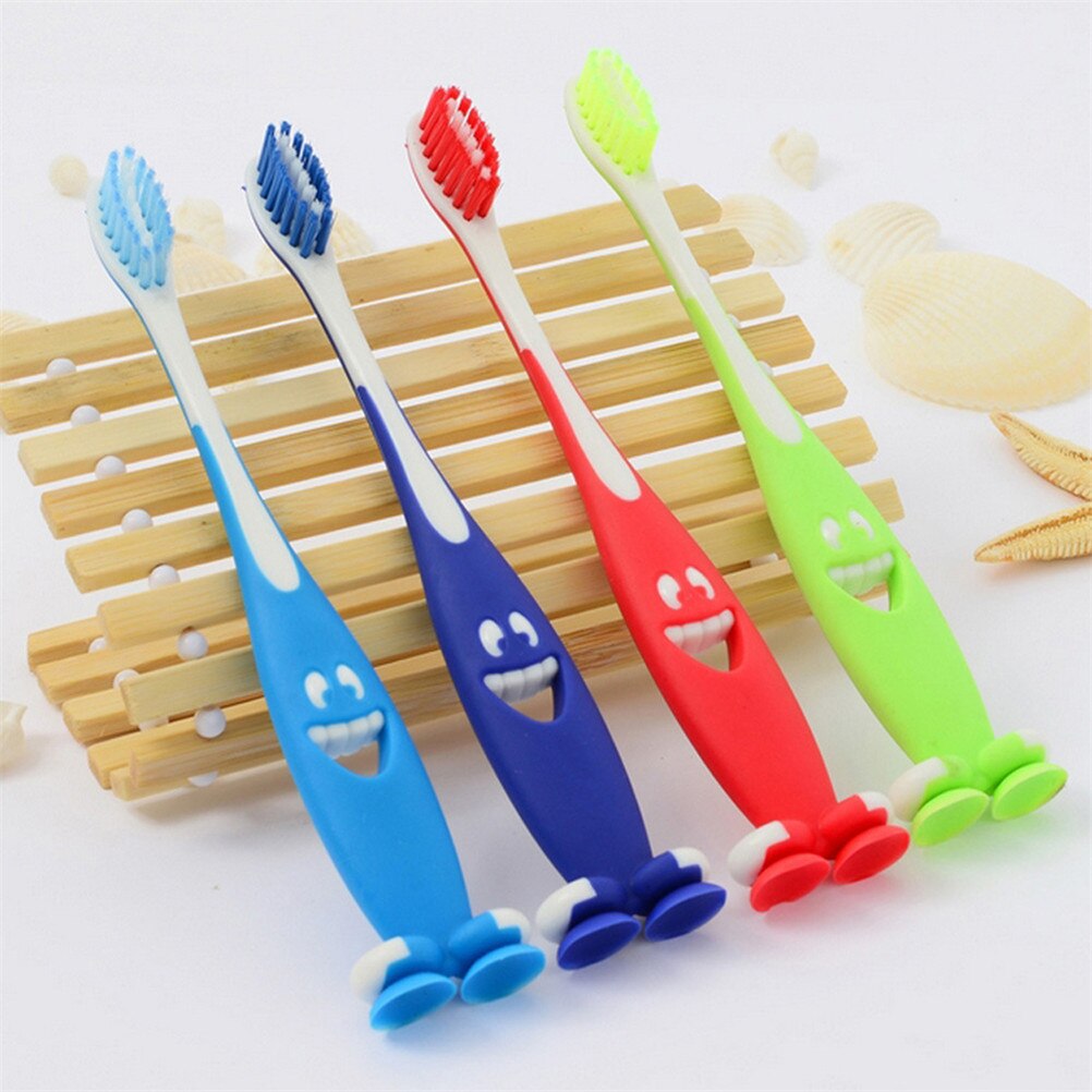 1PCS Soft bristles toothbrush cartoon Smile antibacterial tooth brush for children