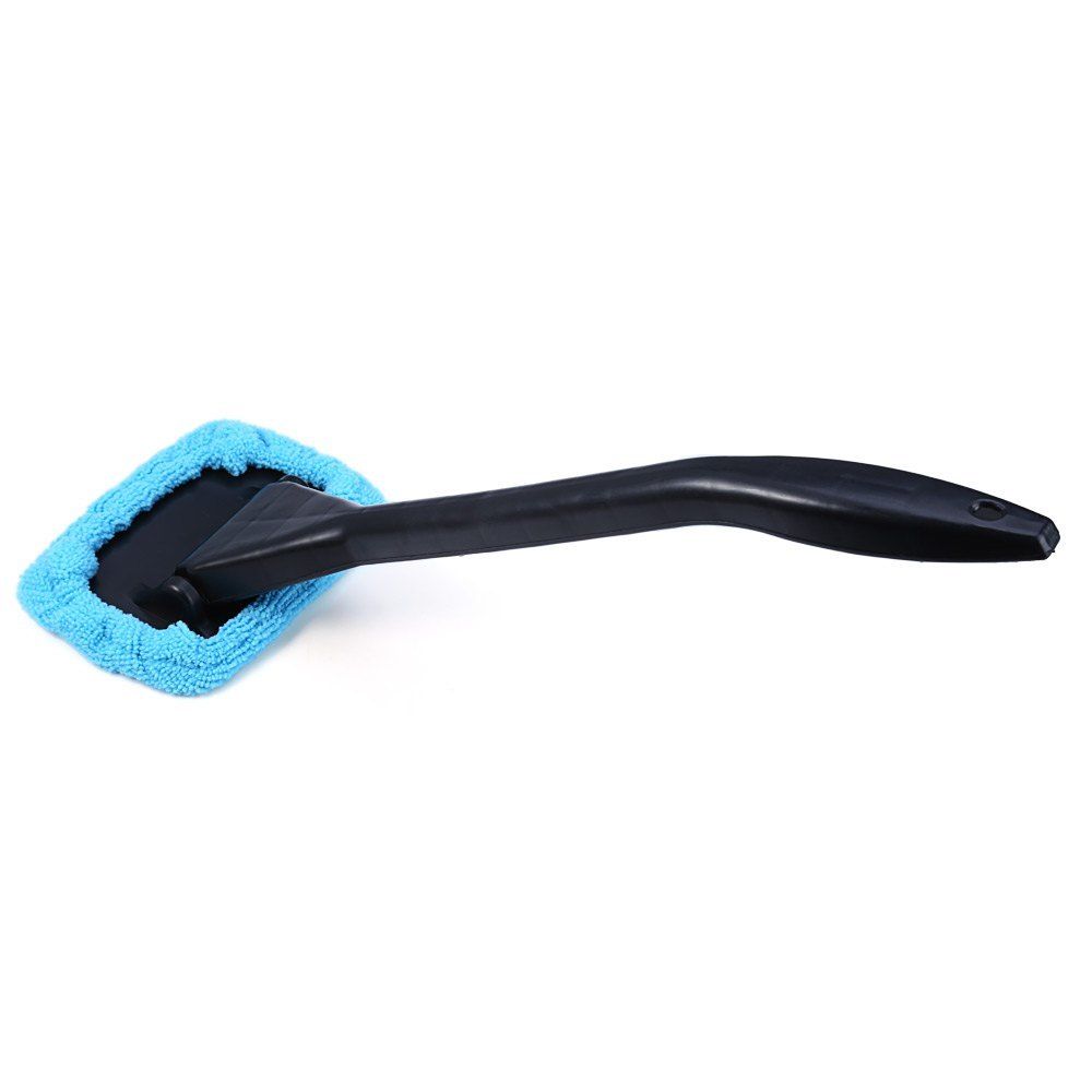 Auto Window Ruitenwisser Microfiber Doek Auto Window Cleaner Lange Handvat Auto Wasbare Borstel Schoon Tool Met Extra 2 Stuks doek