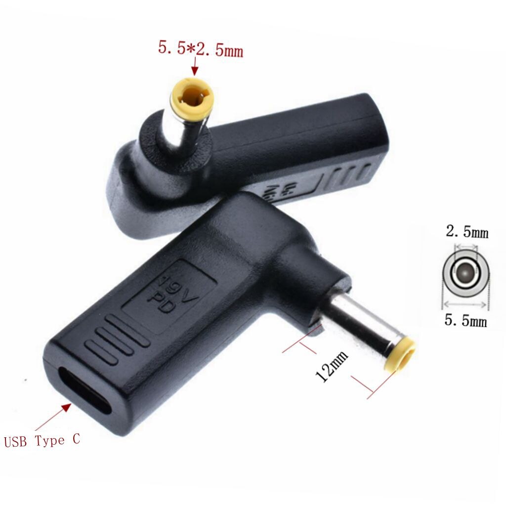 Dc Energie Adapter Stecker Konverter USB Typ C Weibliche zu 7,4x5,0mm 4,8x1,7mm 5,5 x 2,1mm Männlichen Laptop Dc Ausgang Jack Stecker: 5525