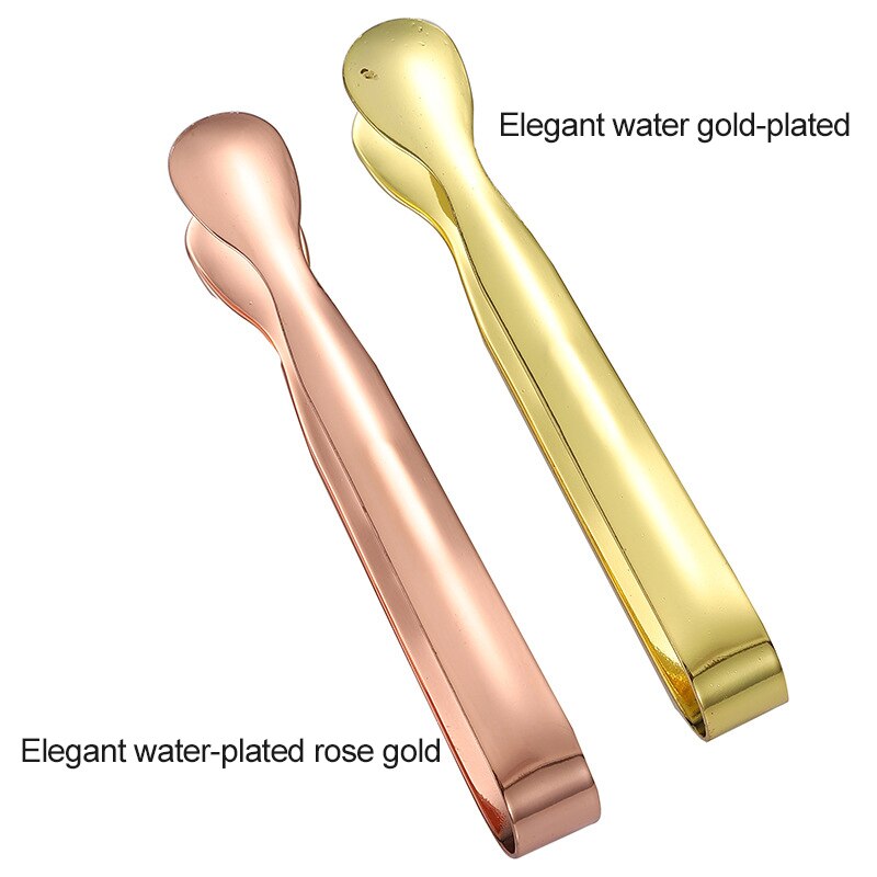 Multipurpose Stainless Steel Ice Tong Handheld Small Cubic Sugar Pastry Tong Mini Coffee Bar Serving Clip Kitchen Bar Tools