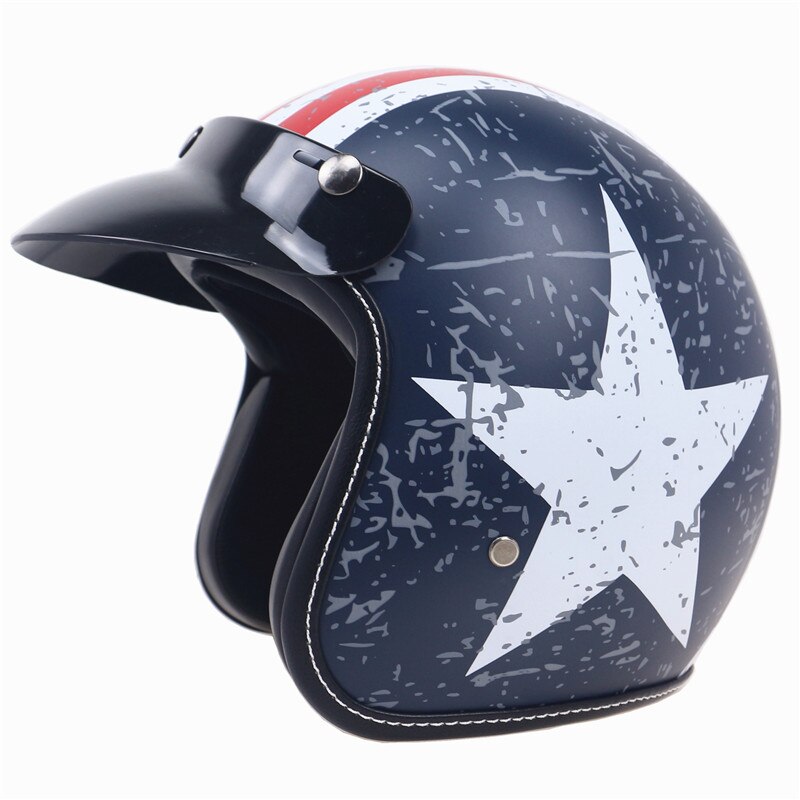 Zr052 serier ekstra letvægts motorcykelhjelm dot godkendt low profile open face helemt vintage hjelm: 1 / Xl