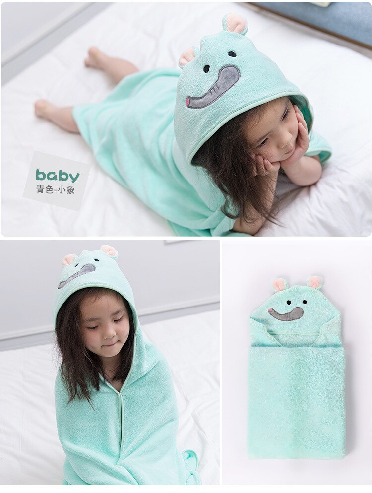 Capa de animales de dibujos animados para niños, Toalla de baño de bebé, manta de bebé, toalla de playa, capa de baño de bebé