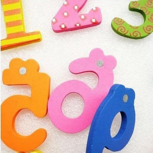 10 Pieces Number 0-9 Wooden Fridge Magnet Kids Math Toys Cartoon Animal Numbers Educational Number Learning Toys For Baby