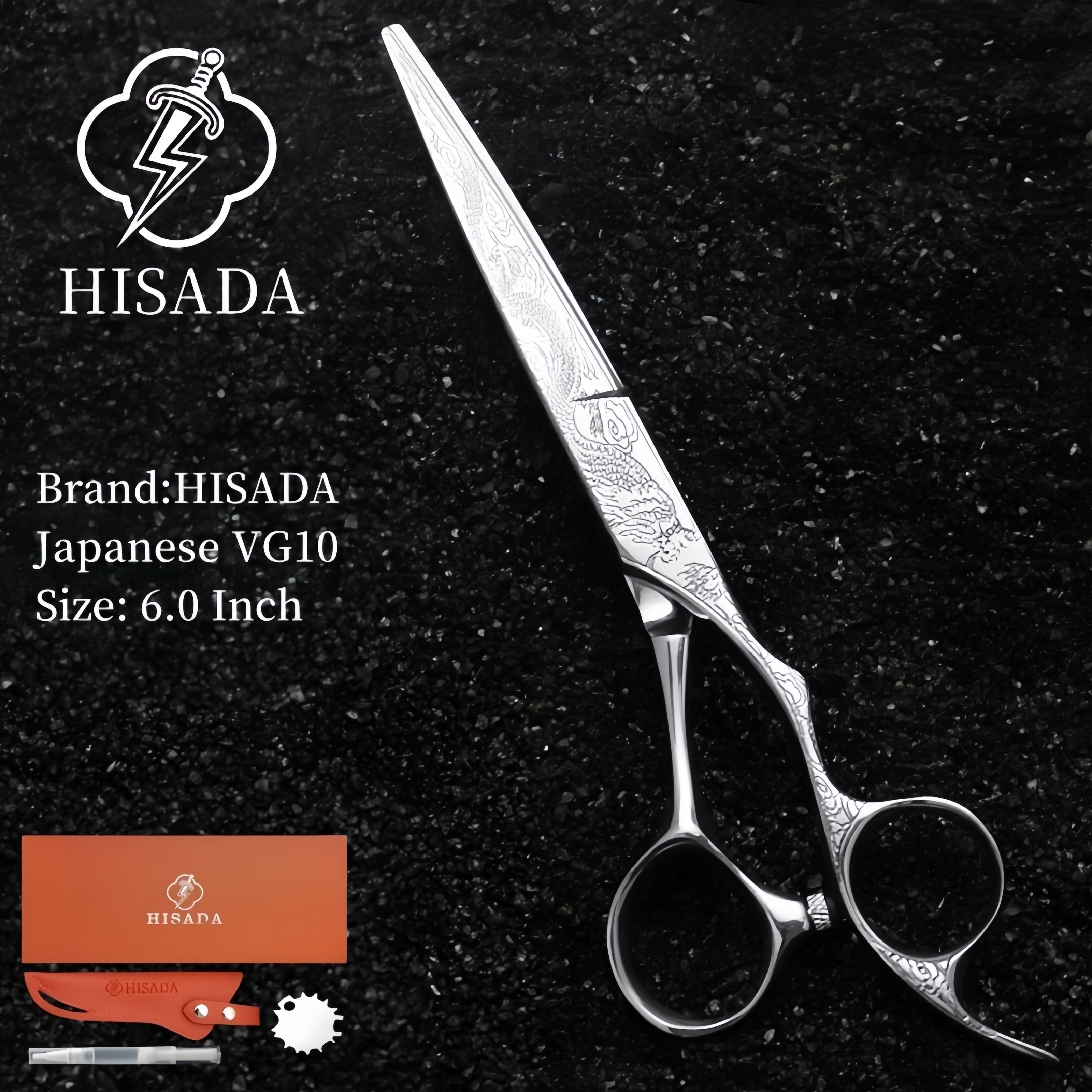 HISADA kappersschaar 6.0/6.5/7.0-inch professionele kappersschaar Japanse handgemaakte VG10 materiaal haar schaar