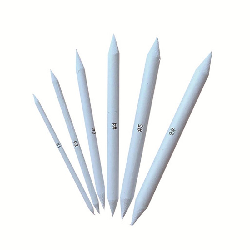 Herramienta de dibujo de arte duradero, lápiz de papel Pastel para bocetos, escuela, suministros de pintura de bocetos, 3/6/8 Uds.: 6PCS Set